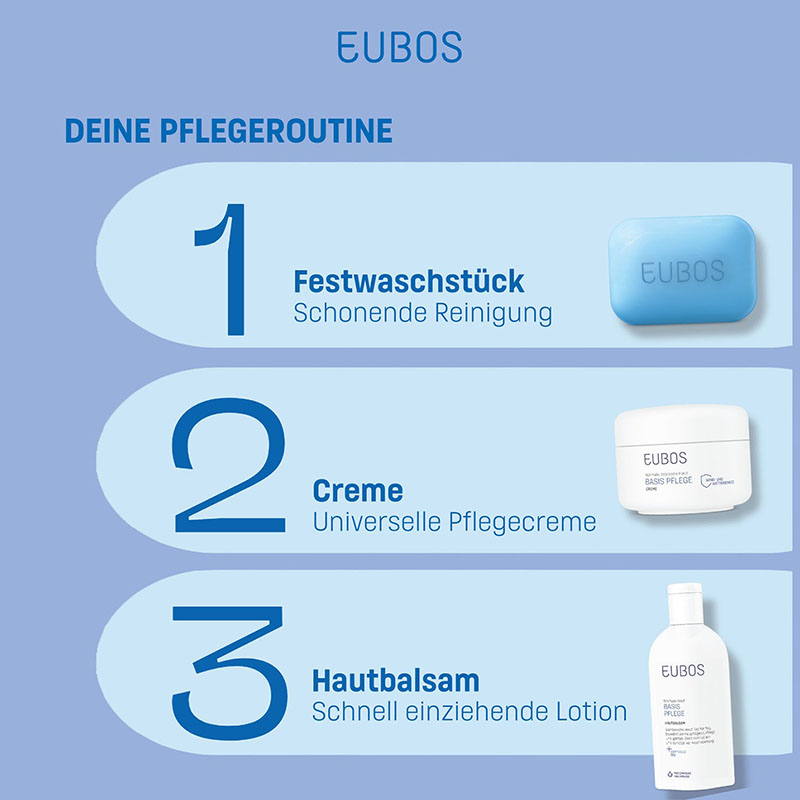 EUBOS Seifenstück blau unparfümiert 125 g Seife
