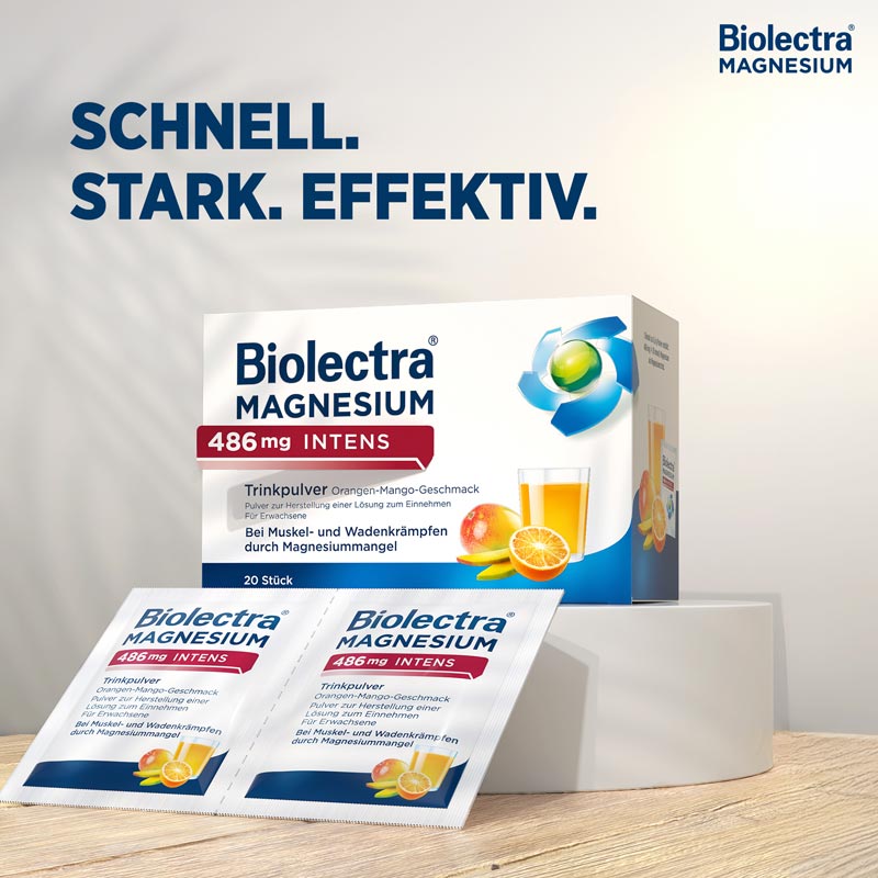 Biolectra MAGNESIUM 486 mg INTENS 20 St Pulver zur Herstellung einer Lösung zum Einnehmen