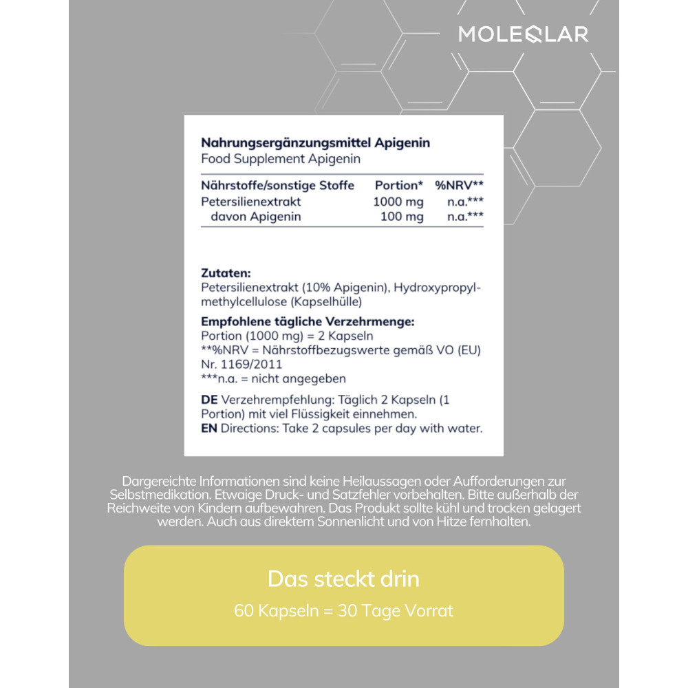 MOLEQLAR  APIGENIN FLAVONOID-EXTRACT 60 St Kapseln