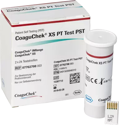 COAGUCHEK XS PT Test PST 2X24 St Teststreifen