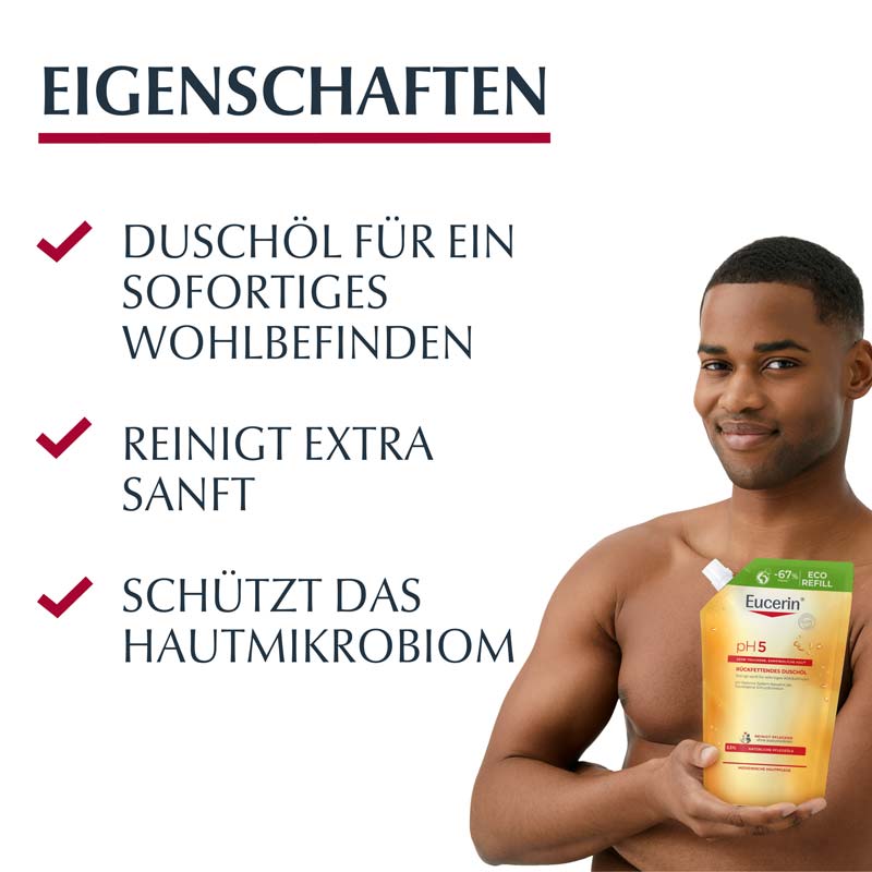 Eucerin pH5 Rückfettendes Duschöl Nachfüllpack 400 ml Duschgel