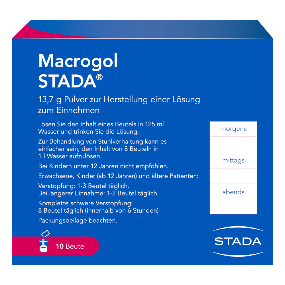 Macrogol STADA 13,7g 10 St Pulver zur Herstellung einer Lösung zum Einnehmen