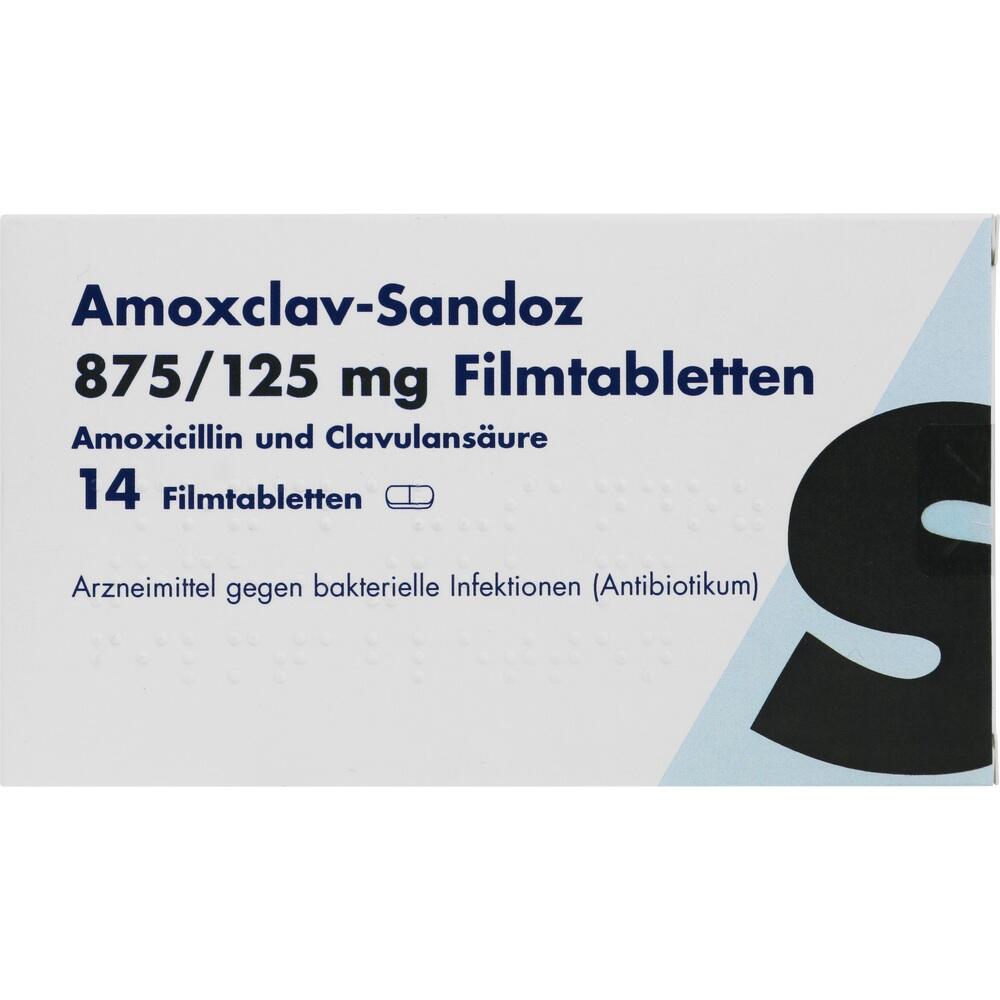 Amoxclav-Sandoz 875/125mg 14 St Filmtabletten