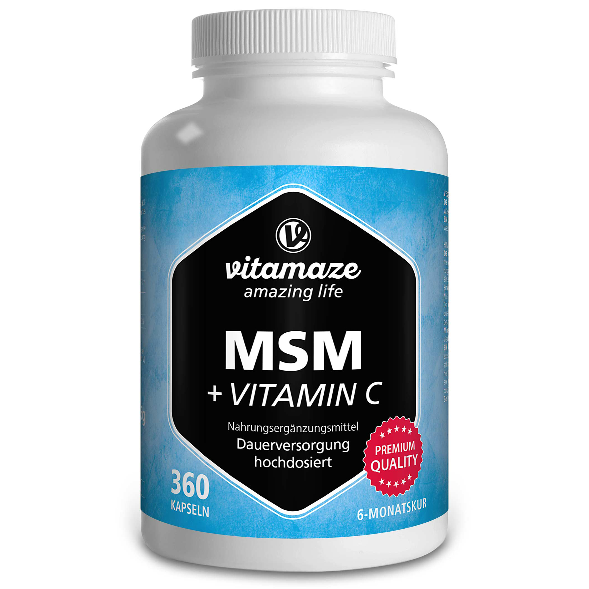 vitamaze MSM HOCHDOSIERT + Vitamin C 360 St Kapseln