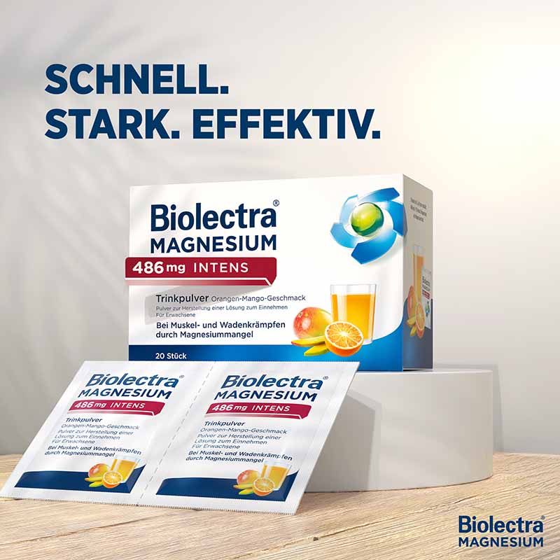 Biolectra MAGNESIUM 486 mg INTENS  40 St Pulver zur Herstellung einer Lösung zum Einnehmen