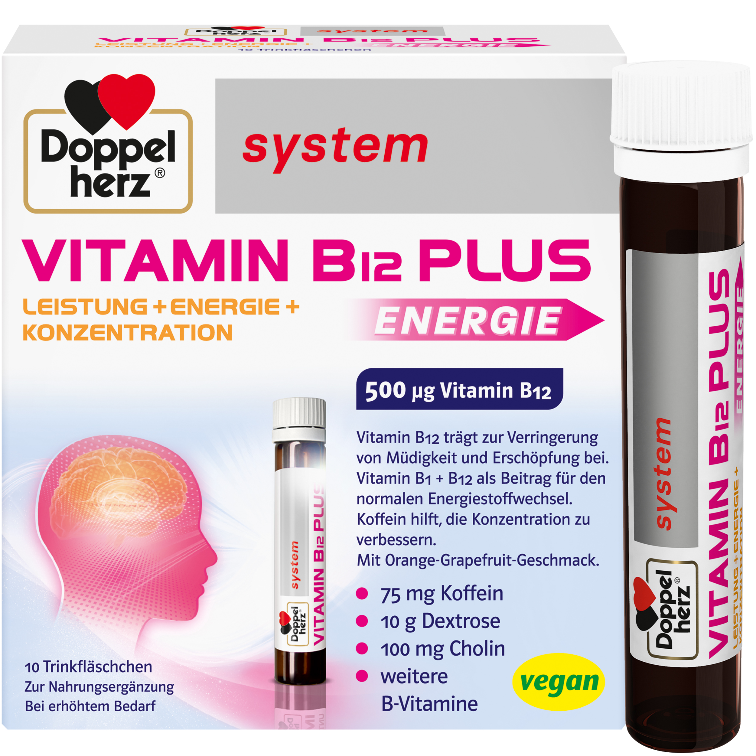 Doppelherz system VITAMIN B12 PLUS ENERGIE 10X25 ml Trinkampullen