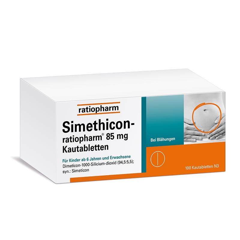 Simethicon-ratiopharm 85mg 100 St Kautabletten