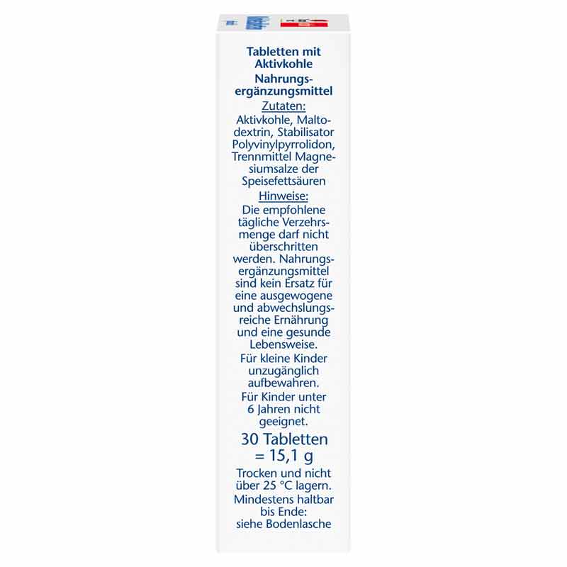 Doppelherz aktiv Kohletabletten pflanzlich 30 St Tabletten