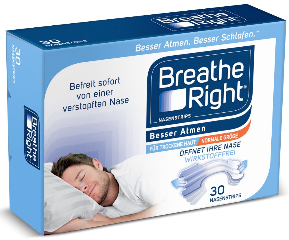 Breathe Right BESSER ATMEN NASENSTRIPS TRANSPARENT 30 St Pflaster