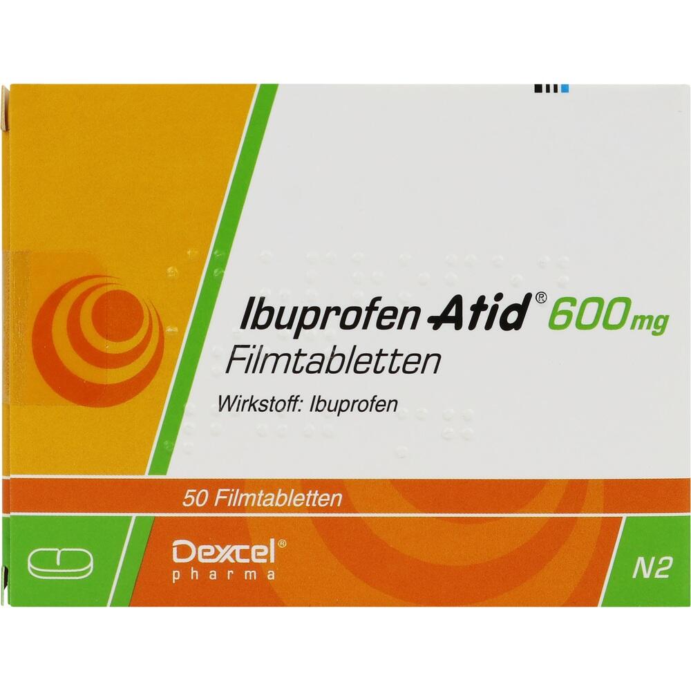 Ibuprofen Atid 600mg 50 St Filmtabletten
