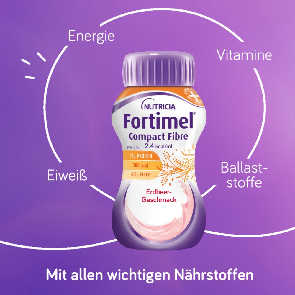 Fortimel Compact Fibre 2.4 Trinknahrung Mix 8X4X125 ml Flüssigkeit