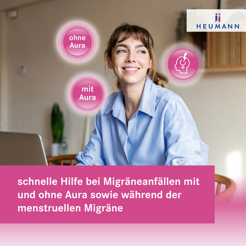 Sumatriptan HEUMANN bei Migräne 50 mg 2 St Filmtabletten