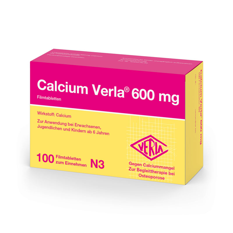 Calcium Verla 600 mg 100 St Filmtabletten