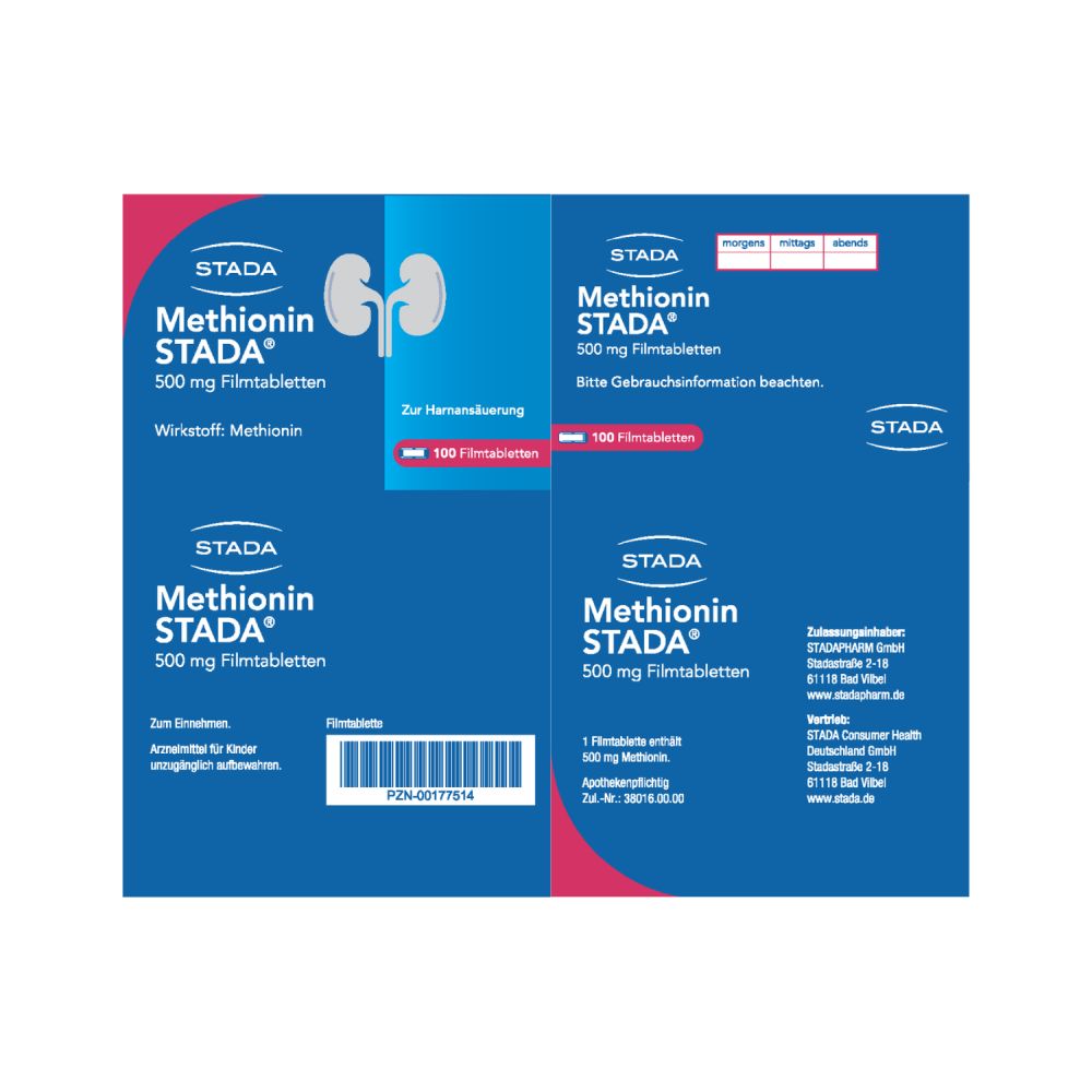 Methionin STADA 500 mg  100 St Filmtabletten