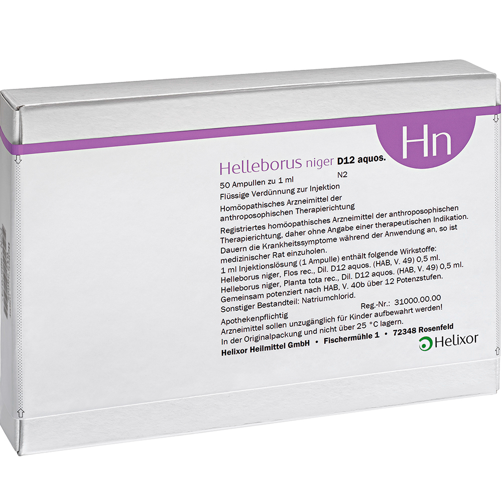HELLEBORUS NIGER D 12 aquos.Ampullen 50 St Ampullen