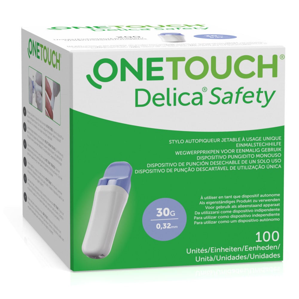 ONE TOUCH Delica Safety 30g 0,32mm 100 St Lanzetten