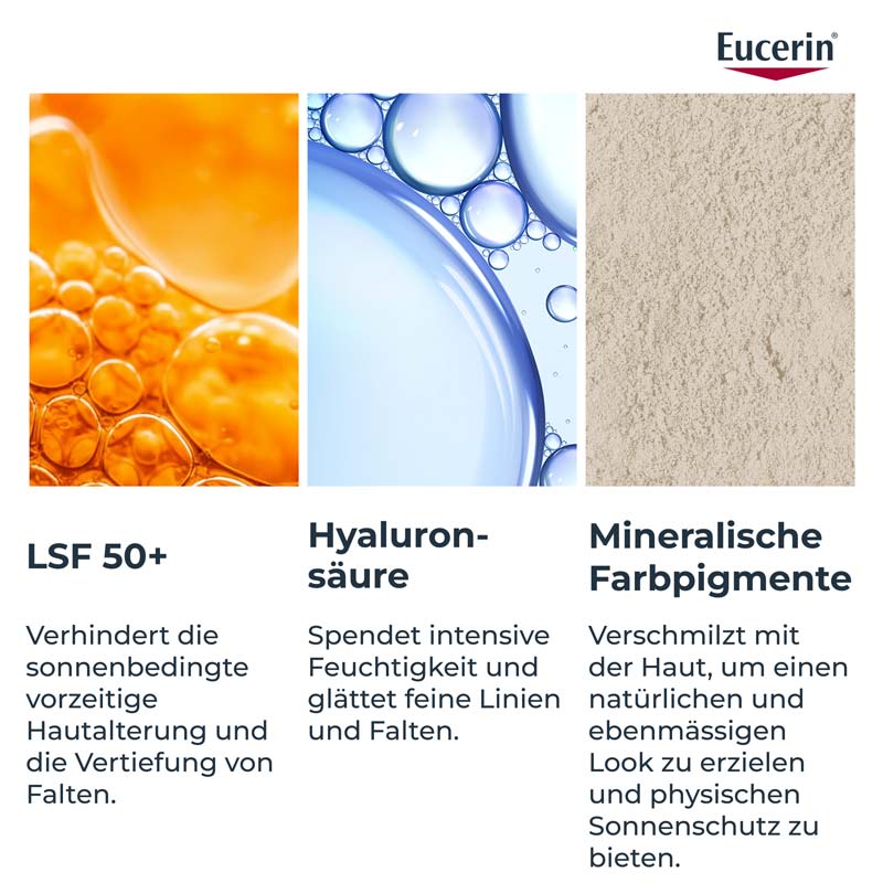 Eucerin SUN HYDRO PROTECT HELL ULTRALEICHTES FACE SUN FLUID TINTED LSF 50+  50 ml Creme