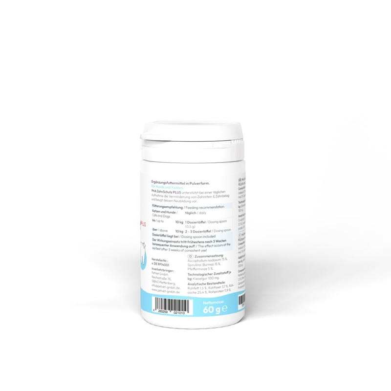 PHA ZahnSchutz PLUS Pulver für Hunde und Katzen 60 g Pulver