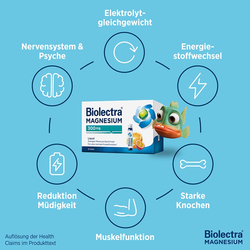 Biolectra MAGNESIUM 300mg Liquid Orange-Maracuja  28 St Liquidum