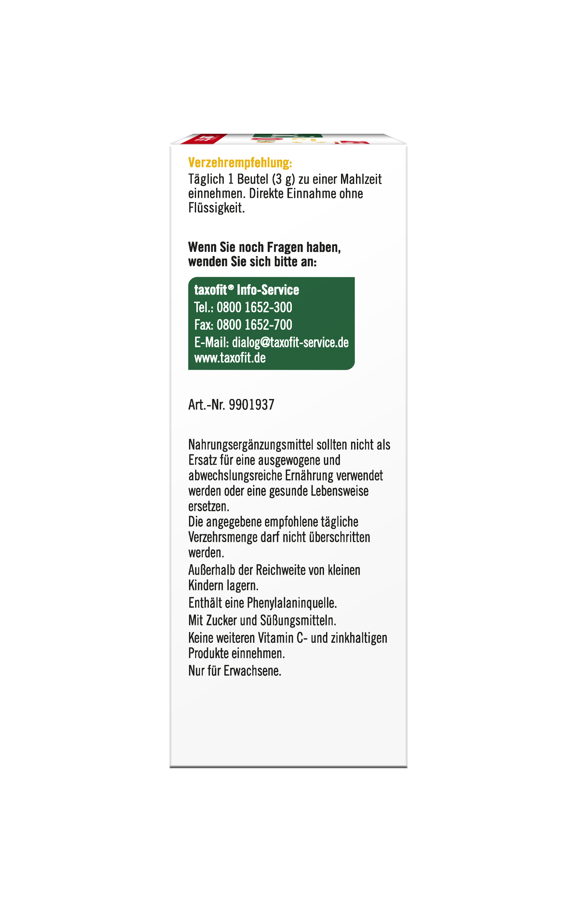 taxofit DIREKT Vitamin C 1000 + Zink + D3 20 St Granulat