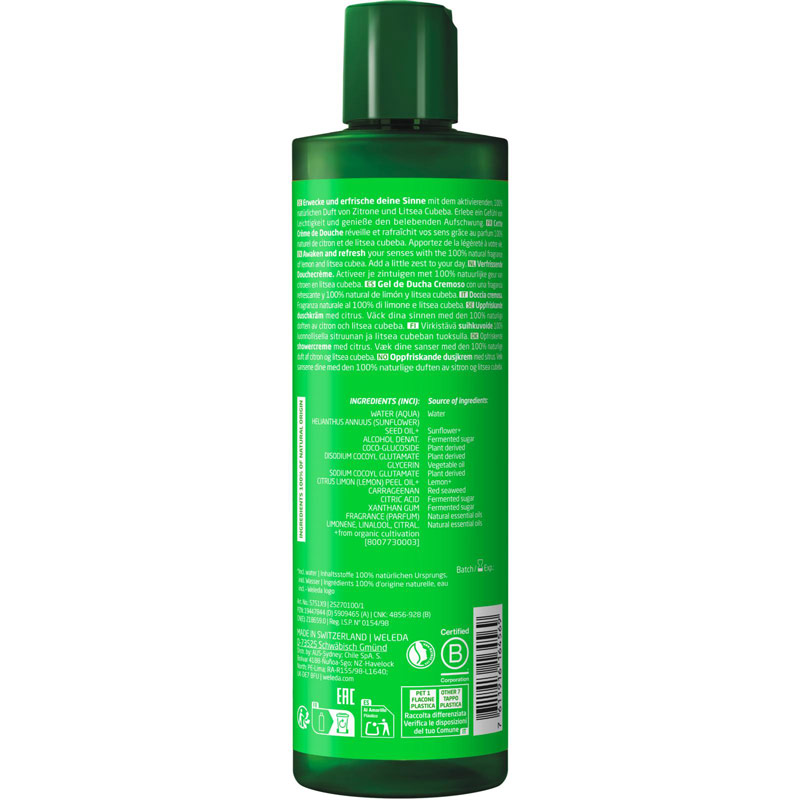 WELEDA Refresh SHOWER CREAM Citrus 400 ml Duschgel