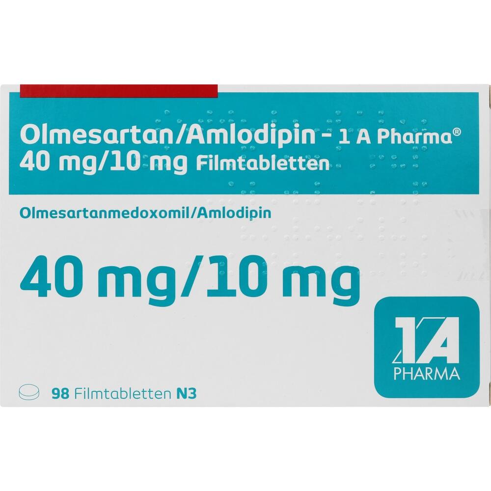 Olmesartan / Amlodipin-1 A Pharma 40 mg / 10 mg 98 St Filmtabletten