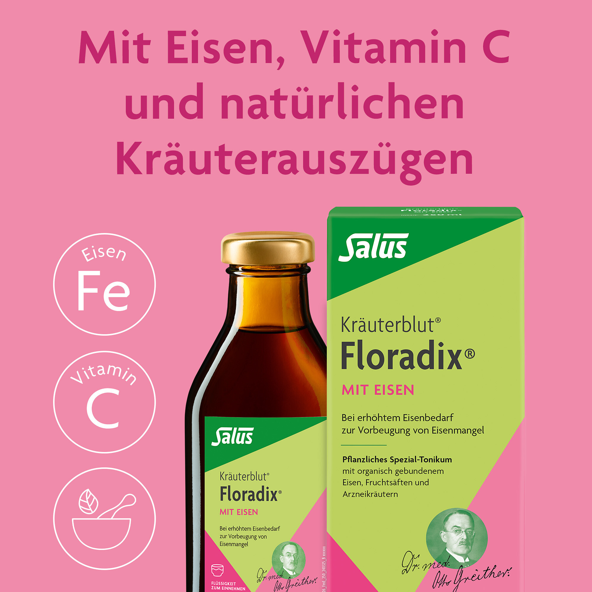 Kräuterblut Floradix MIT EISEN Salus 500 ml Lösung zum Einnehmen
