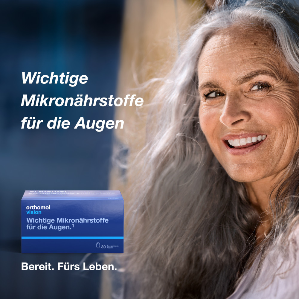 orthomol vision - Mikronährstoffe - Nahrungsergänzung mit Lutein, Zeaxanthin, Omega-3-Fettsäure - Kapseln