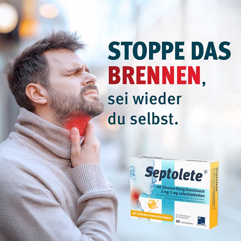 Septolete mit Zitronen-Honig-Geschmack 3 mg/1 mg 16 St Lutschtabletten