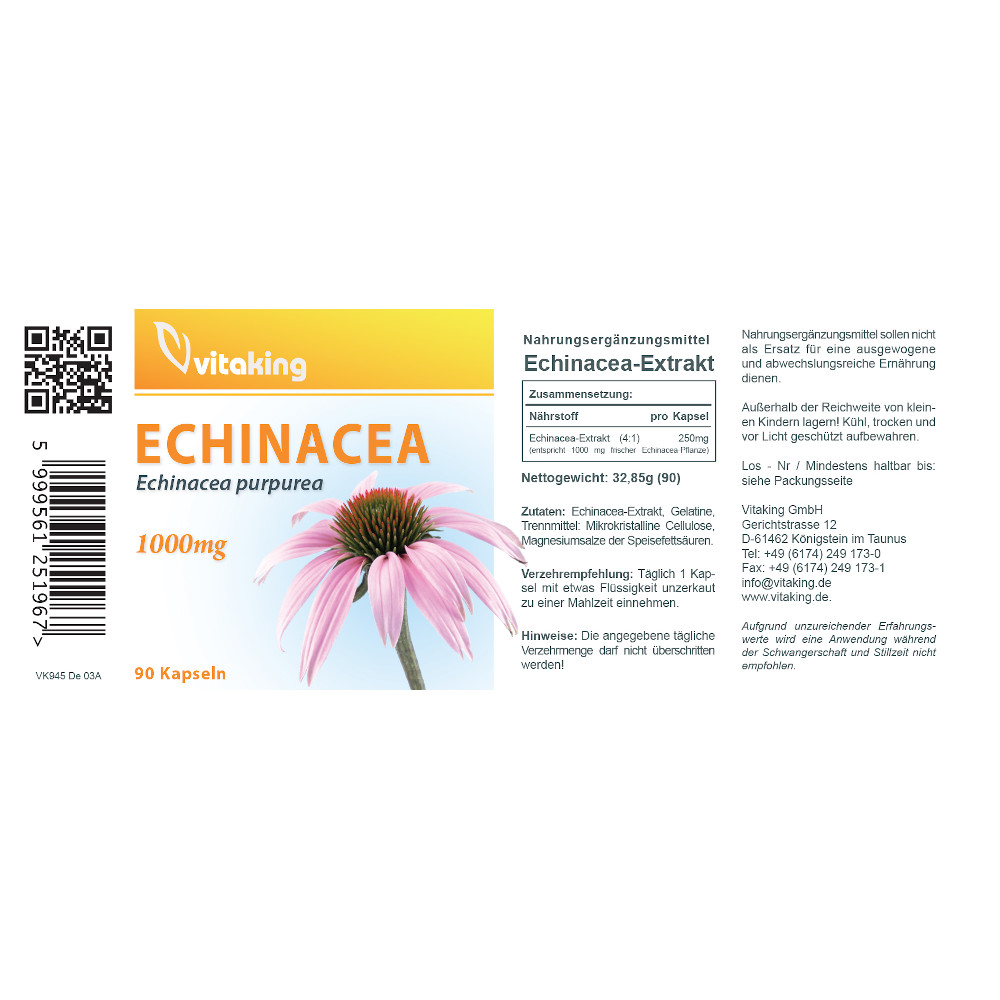 ECHINACEA 1000mg 90 St Kapseln