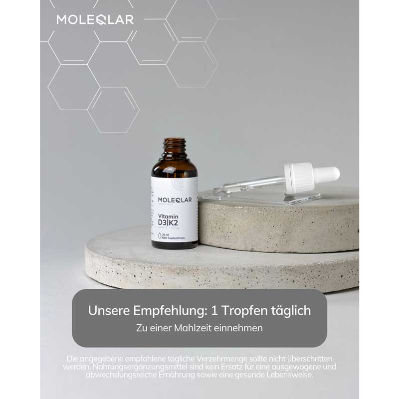 MOLEQLAR ESSENTIALS Vitamin D3/K2 20 ml Tropfen