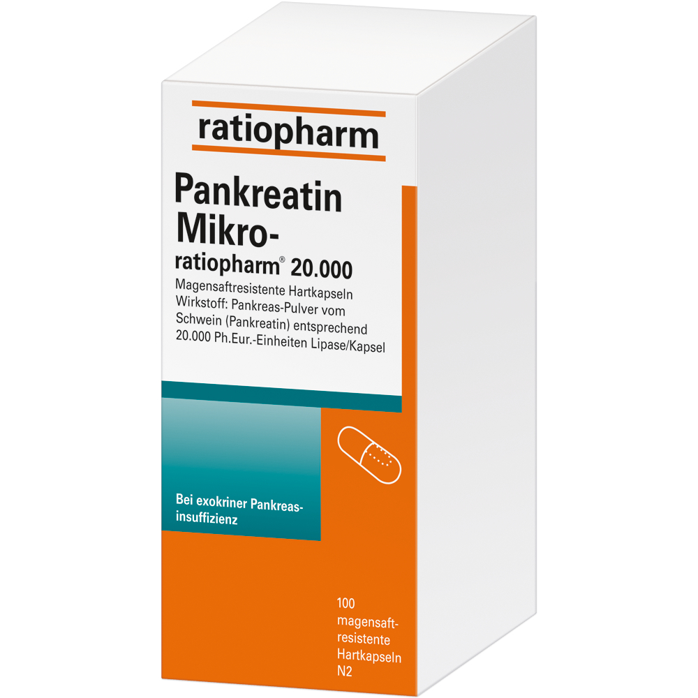 Pankreatin Mikro-ratiopharm 20000 100 St Kapseln magensaftresistent