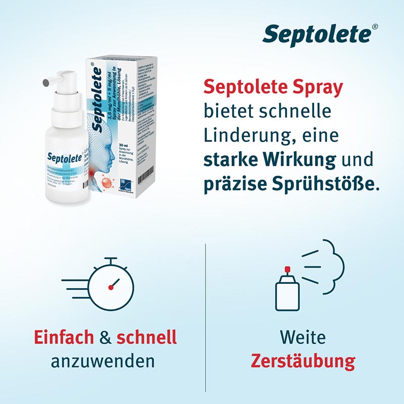 Septolete 1,5 mg/ml + 5 mg/ml Spray 30 ml Spray
