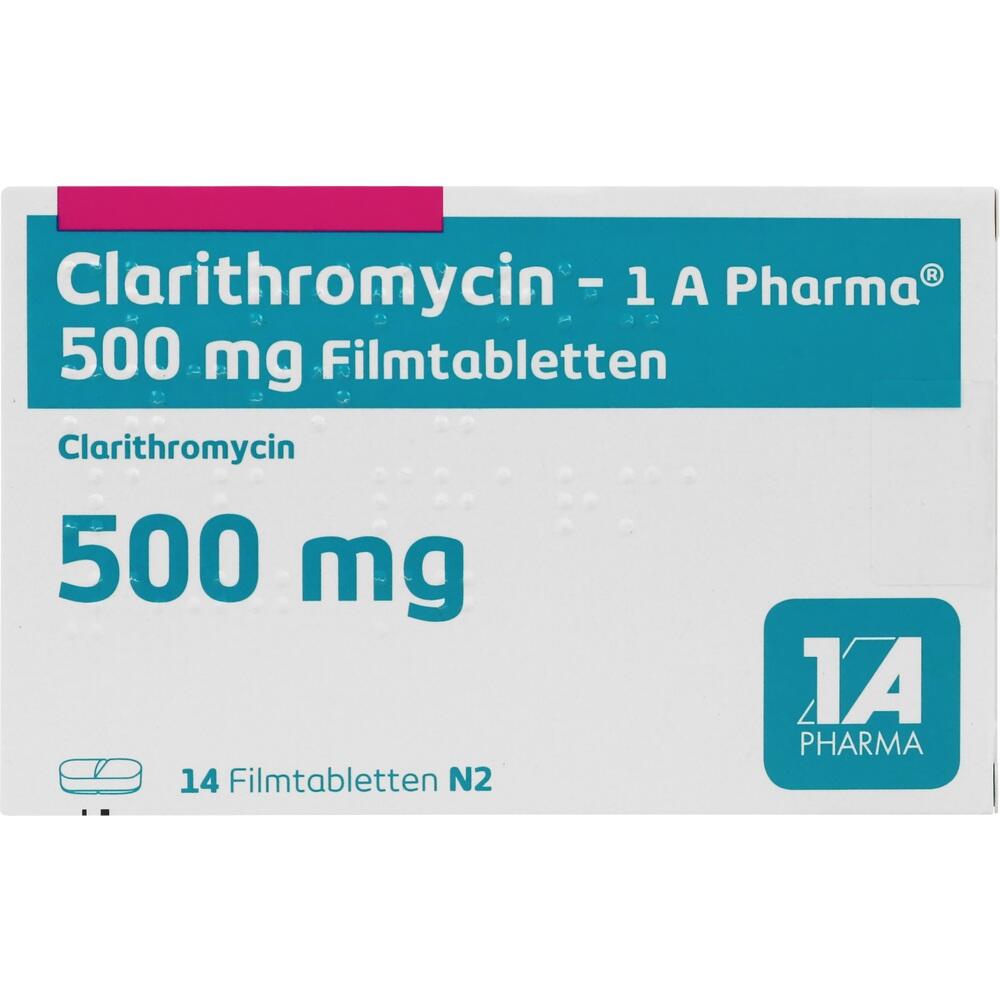 Clarithromycin-1 A Pharma 500mg 14 St Filmtabletten