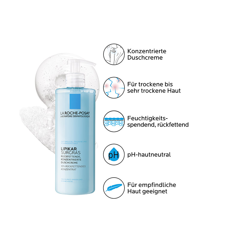 LA ROCHE-POSAY Lipikar Surgras Duschgel 400 ml Duschgel