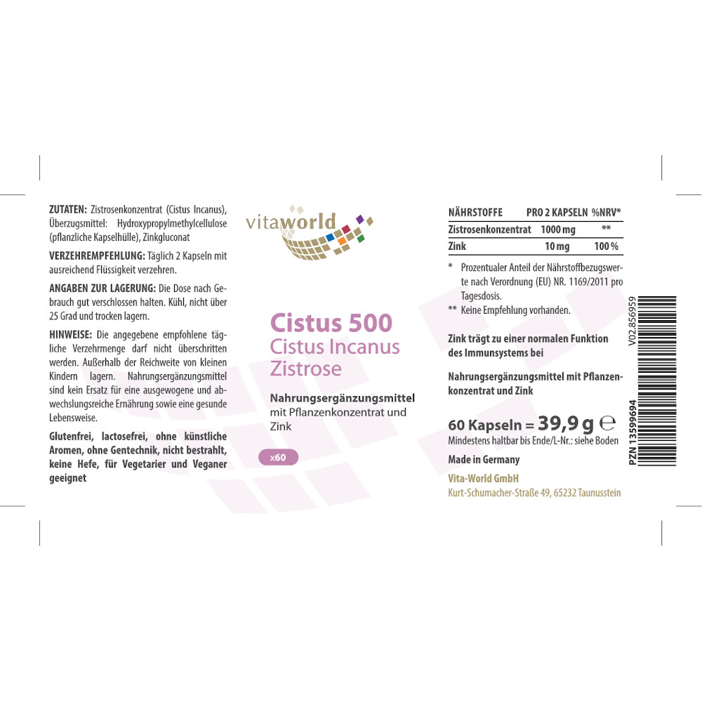 Cistus 500 60 St Kapseln