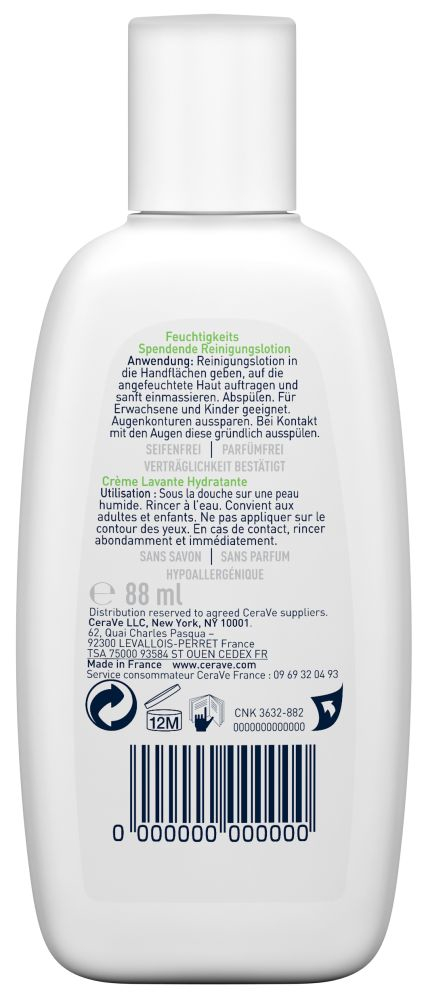 CeraVe Feuchtigkeitsspendende Reinigungslotion 88 ml Lotion