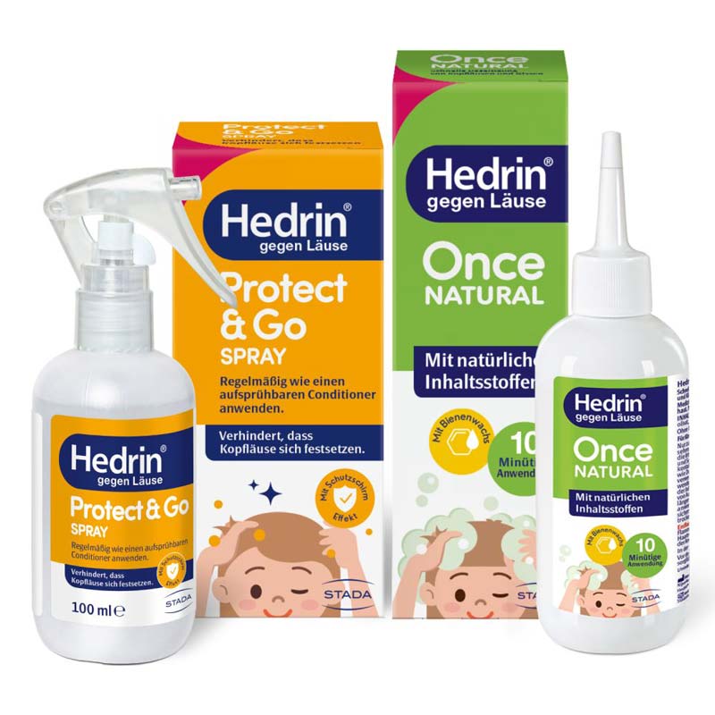 HEDRIN ONCE Natural + Protect & Go Spray Set 1 St Sparset