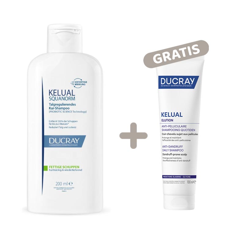 Ducray KELUAL SQUANORM Shampoo Fettige Schuppen 200 ml Shampoo