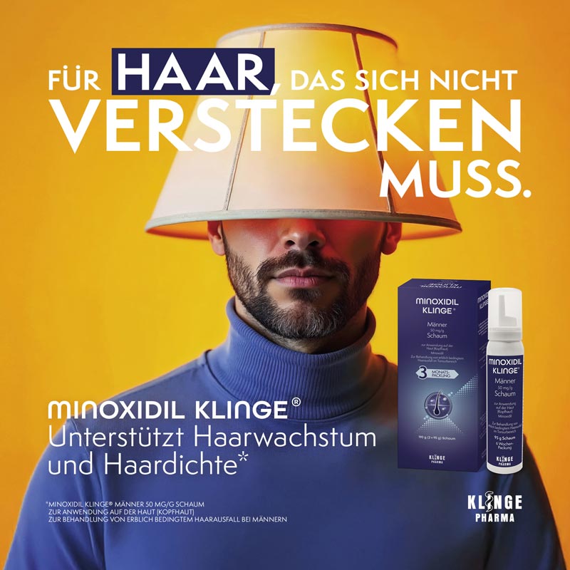 MINOXIDIL KLINGE Männer 50mg/g  190 g Schaum