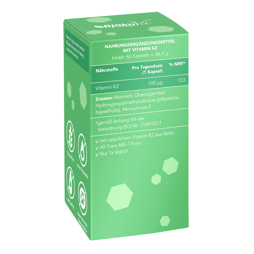 VITAMIN K2 MK7 all-trans vegan Kapseln  60 St Kapseln