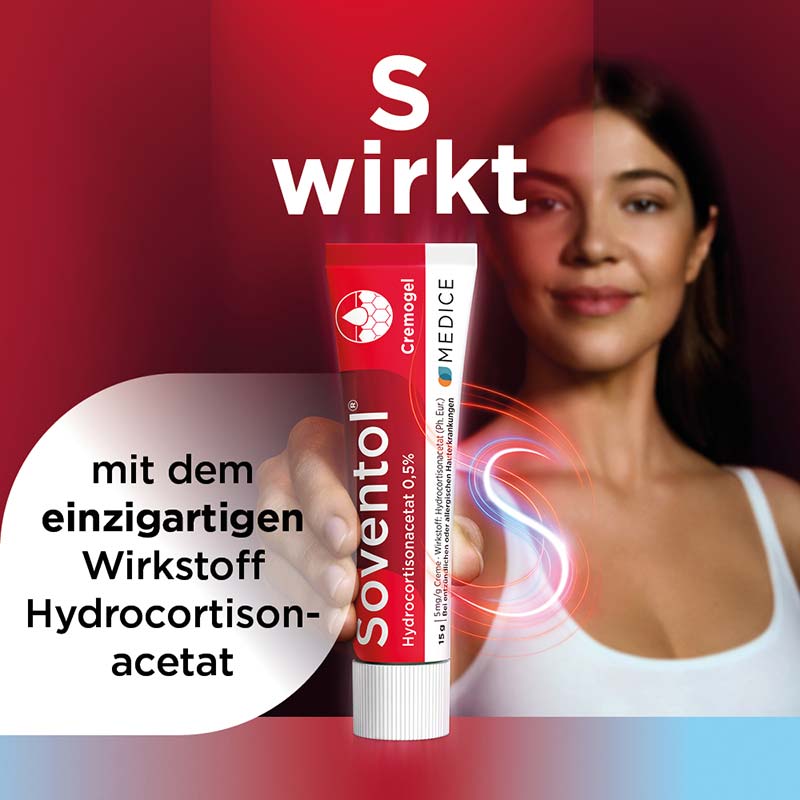 Soventol HydroCortisonACETAT 0,5% bei Hautentzündungen 15 g Creme