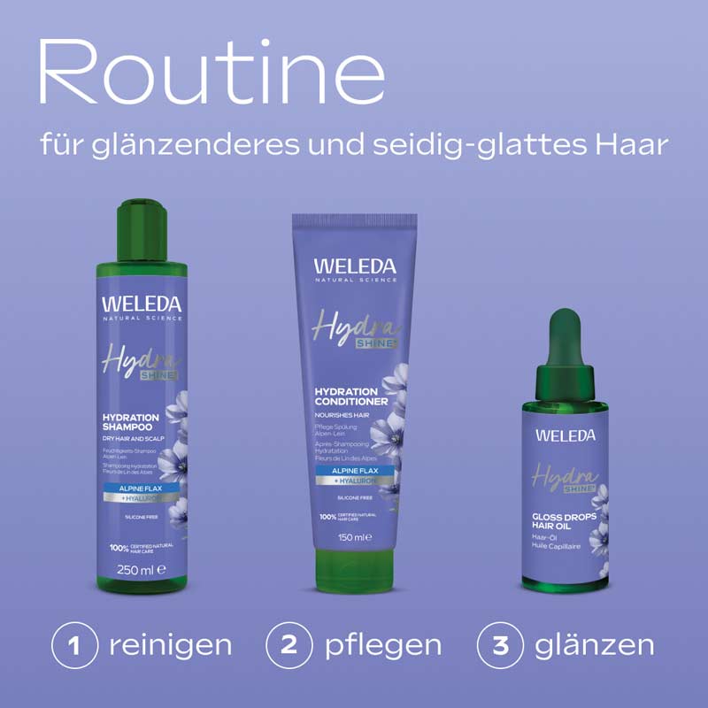 Weleda Hydra Shine Pflegespülung Alpen-Lein 150 ml Haarspülung