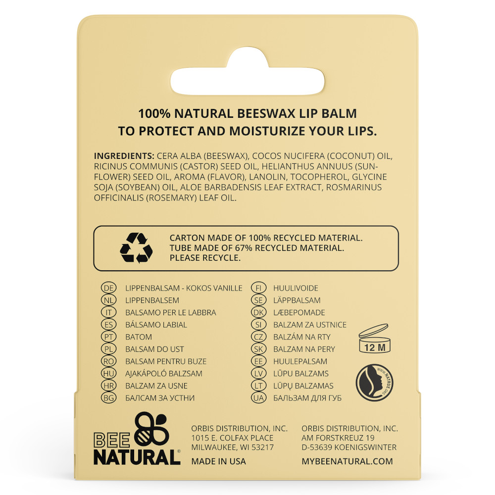 BEE NATURAL Lipbalm Kokussnuss 4.2 g Stifte