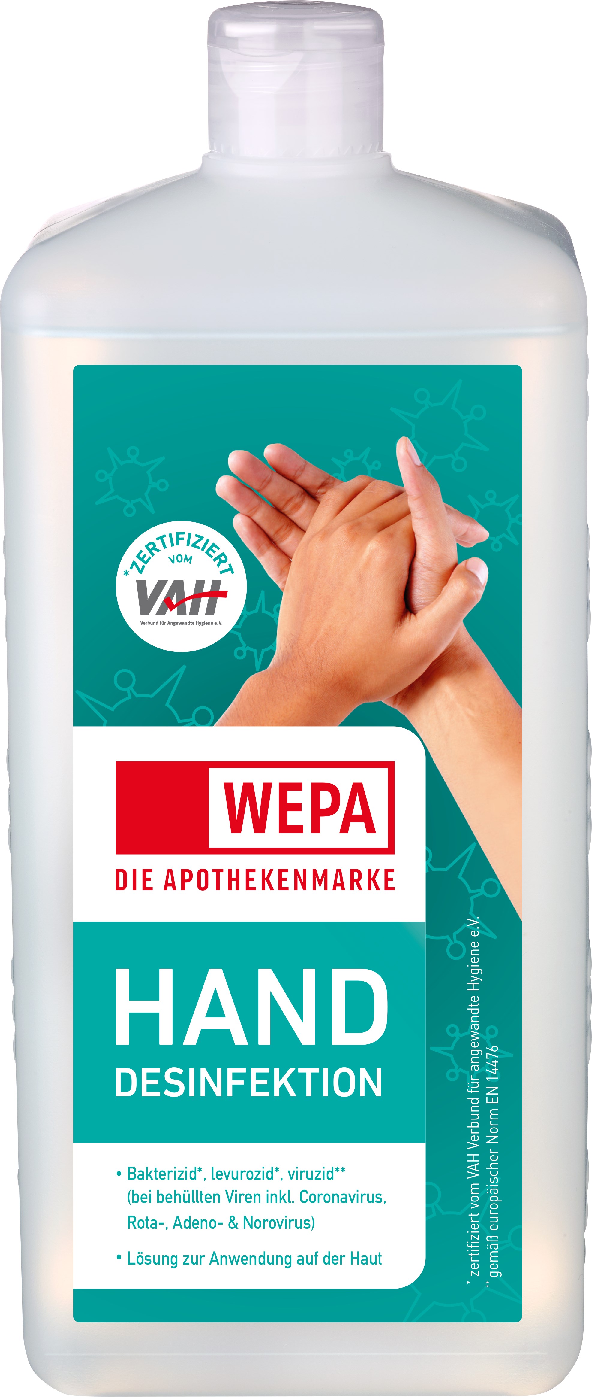 WEPA HANDDESINFEKTION 1000 ml Lösung