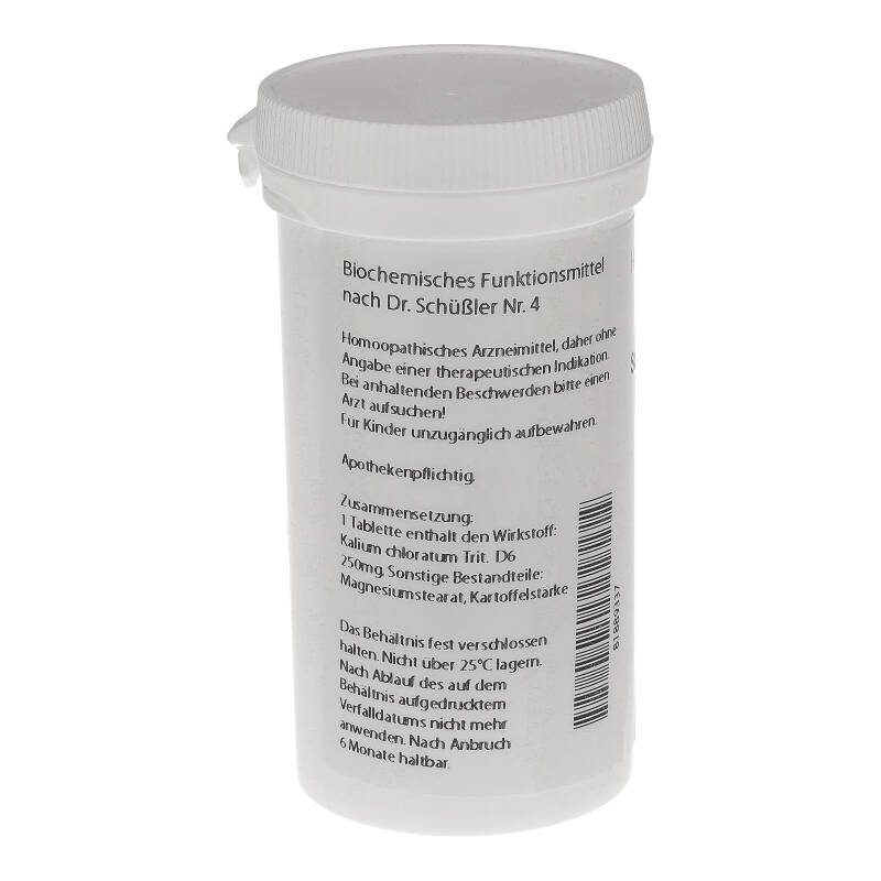 HOMOEOPATHIEFUCHS Schüssler-Salz Nummer 4 Kalium chloratum D6 Biochemie 400 St Tabletten