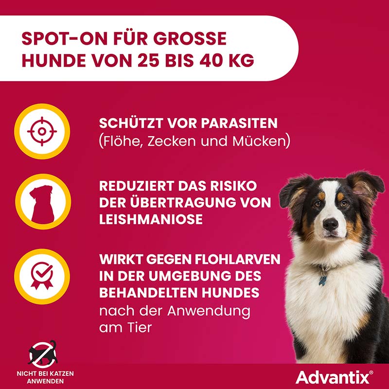 ADVANTIX SPOT-ON HUND 25-40KG 4X4.0 ml Lösung