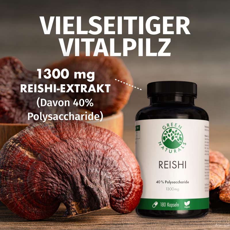 GREEN NATURALS Reishi 180 St Kapseln