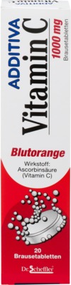 ADDITIVA Vitamin C Blutorange  20 St Brausetabletten