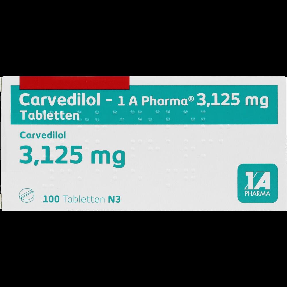 Carvedilol-1 A Pharma 3,125mg 100 St Tabletten